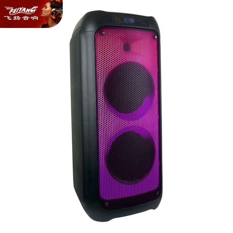 Brazil Top Sale Speaker Party Sound System for Tower DJ Portable PA Speaker Dual 8 Inch Disco Light Wireless Portable Bluetooth Speaker